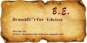 Brendörfer Edvina névjegykártya